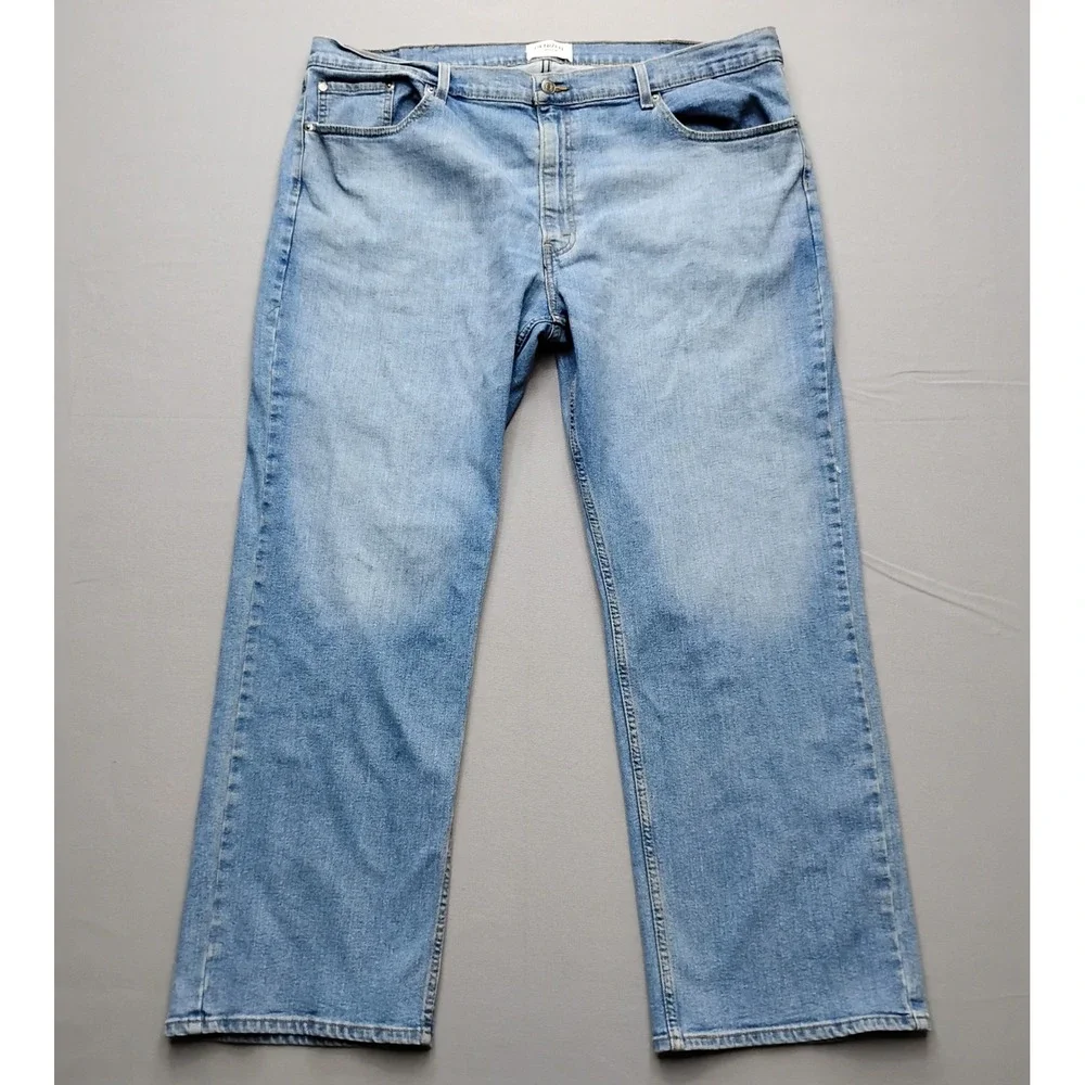 Denizen from Levi's 285 Relaxed Fit Jeans Mens 42x30 Light Wash Blue Denim